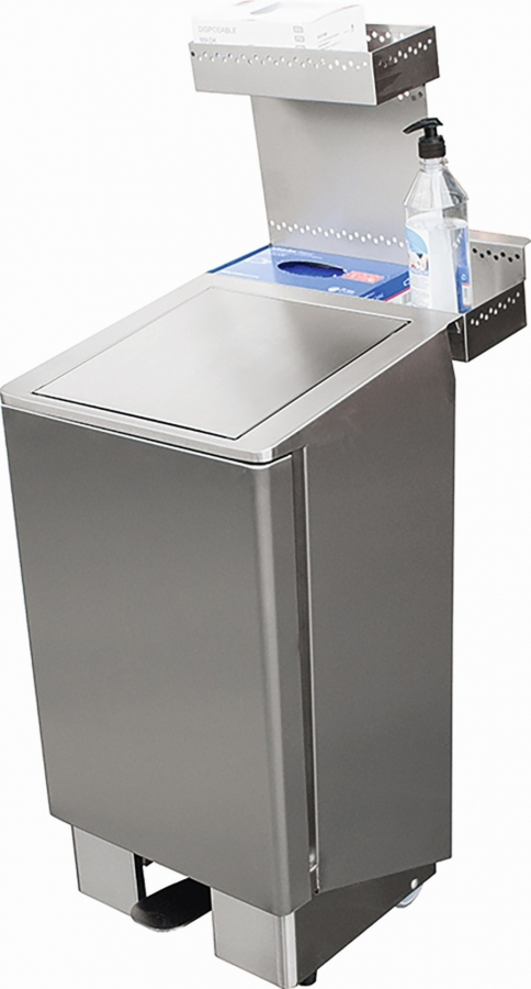 Roestvrijstalen vuilnisbak 90 liter